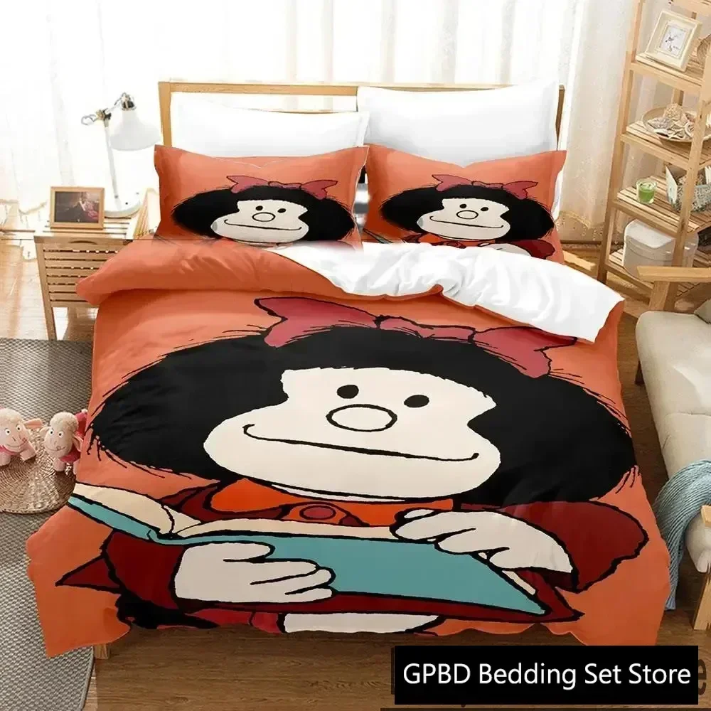 3D Print Mafalda Supplies Set Duvet Cover Set Bedding Sets For Adults Bed With Pillowcases No Filling Luxury Birthday Gifts