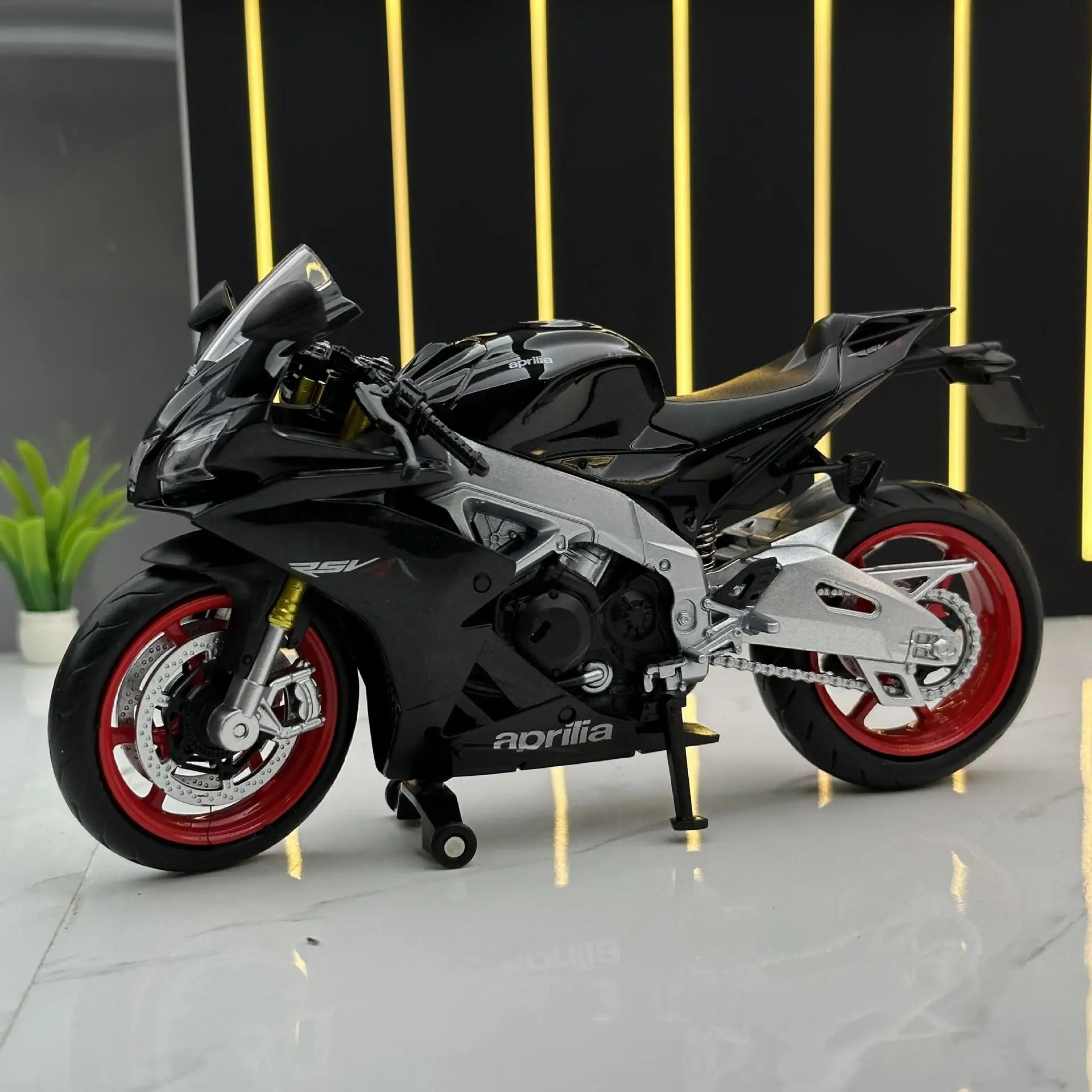 

1:12 Aprilia RSV4 RR1000 Alloy Motorcycle Model Car Autobike Shork-Absorber Off Road Autocycle Toy Gift Collection