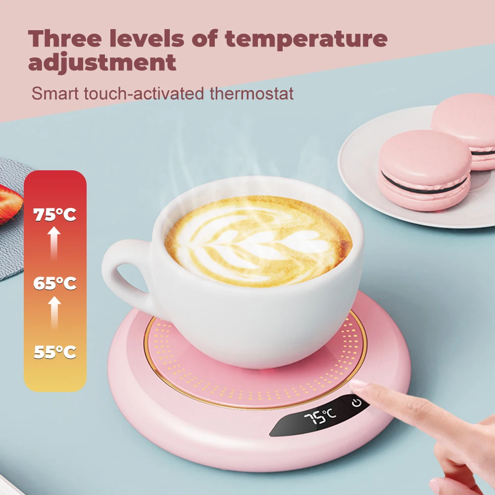 Portable Electric Mug Warmer Coffee Cup Heater Beverage Milk Tea Water Heating Pad Thermostatic Coasters Cup Mat For Home Office