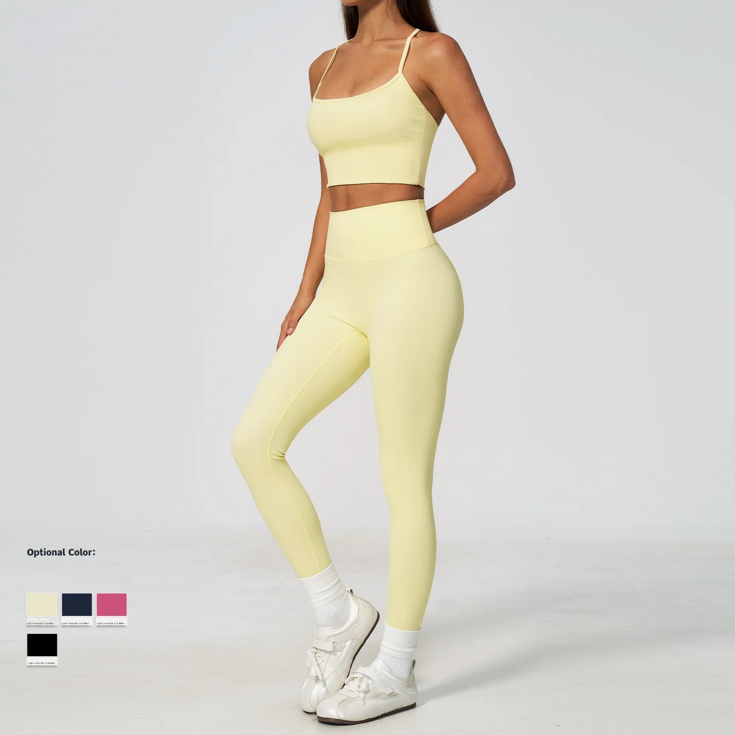 Women Yoga Top Set Fitness Gym Suit Training Sleeveless Sport Gym Tops Sling Strap Sports Underwear Tummy Control Slimming