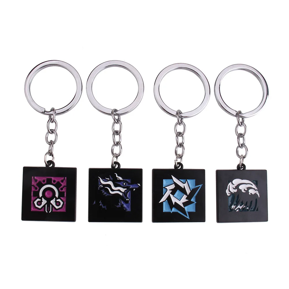 Chaveiro de Esmalte com Logotipo de Desenho Animado Rainbow Game Six Siege BRAVA, ROOK, BUCK, Sledge, ELA, TUBARAO, ASH, GLAZ, Joia de Presente