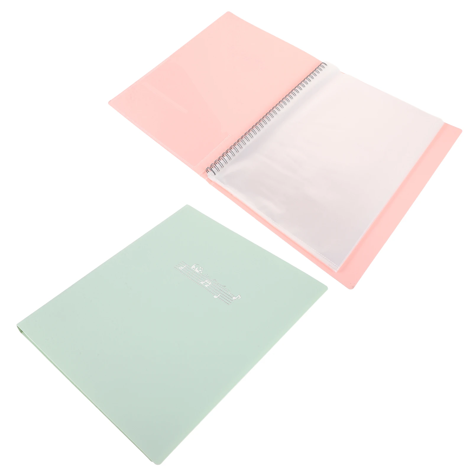 

2pcs Transparent Sheet Holder Sheet Music Holder Spiral Music Binder Storage ganizer Concert Choral Folder File