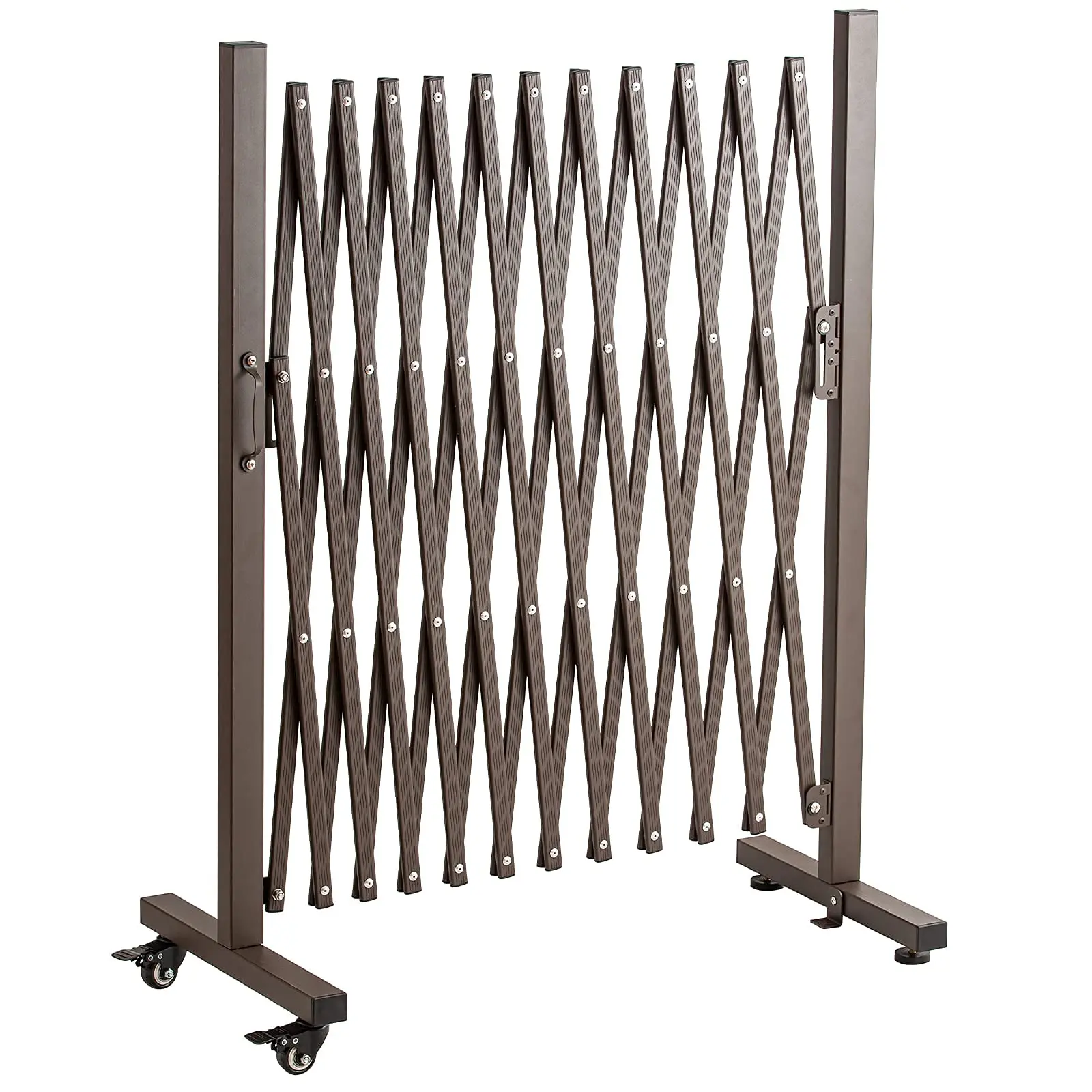 Expandable Garden Fence, Portable Barricade Gate with Casters, Expansion Size 126×15.2×40.6 inches, Adjustable ible