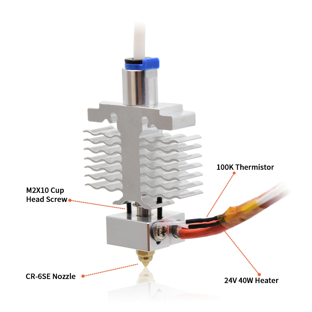 Gotowy zestaw Hotend do drukarek 3D Ender3 V2 Neo, Ender 3 Max Neo, Ender-3, zawierający radiator, podgrzewany blok, dyszę i silikonową osłonę. — zdjęcie produktu 5