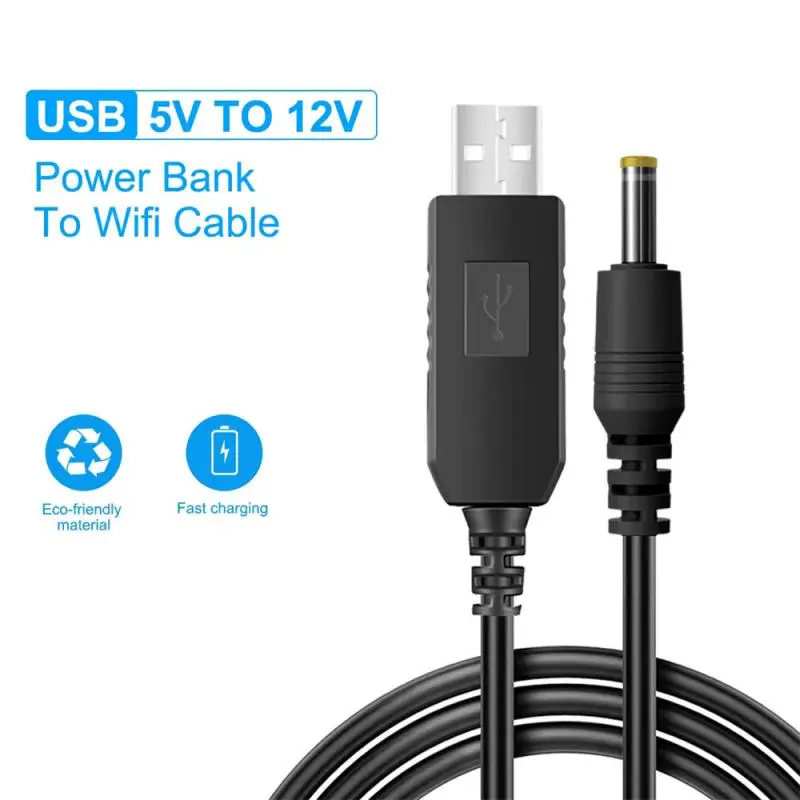 RYRA USB DC 9V To 12V Power Cable USB To DC Jack Adapter Wire USB Boost Power Cord Plug Wire For Wifi Router 5.5mm Via Powerbank