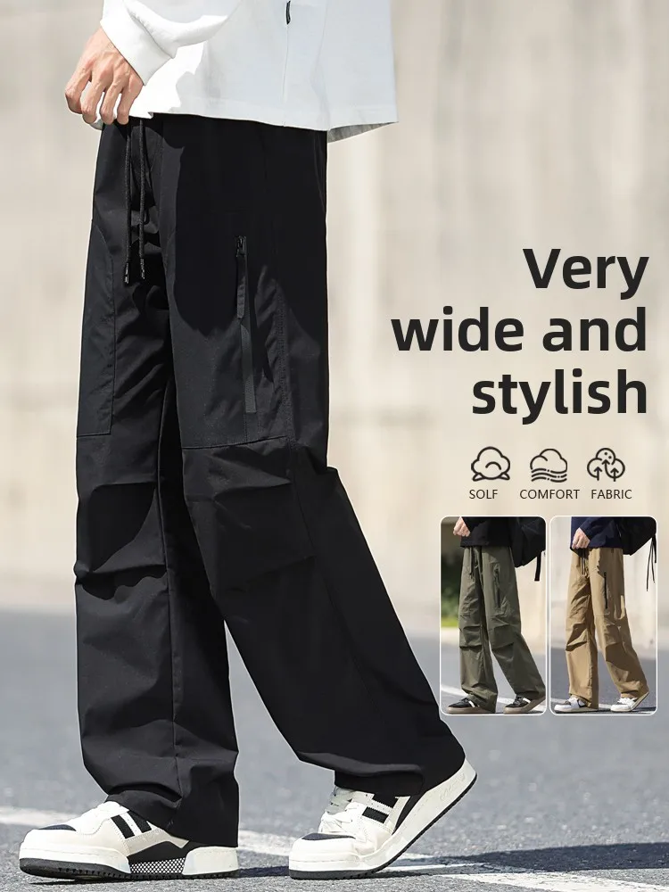 

2025 New Men's Outdoor Climbing Pants Wear-Resistant Casual Hiking Trousers Waterproof Windproof Sports Straight Leg Long Pants