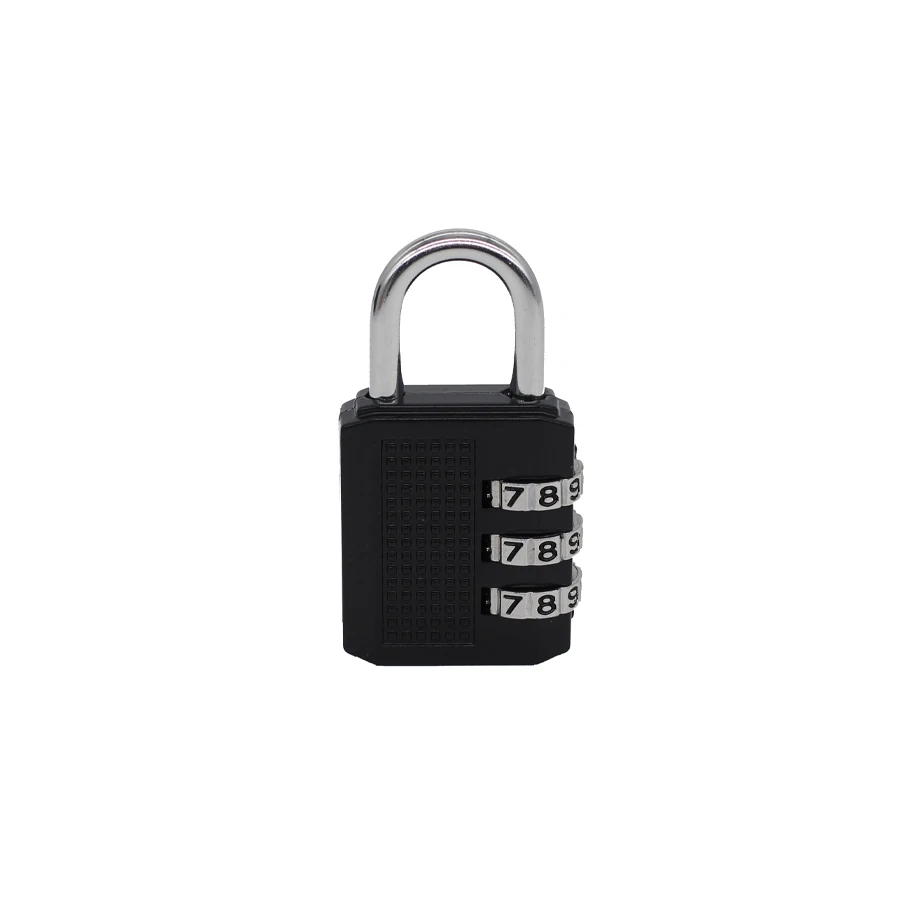 

20mm Dial Digit password padlock 3-digit password black Password Locks Padlock Travel Safe Anti-Theft Cijfersloten
