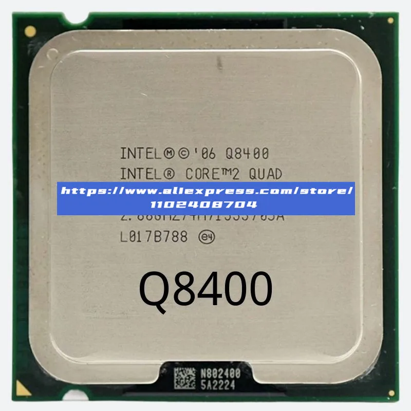 Q8400 Intel Core 2 Quad 2.66GHz q8400 Quad Core prosesor CPU benang Quad LGA775 4MB Cache 95W