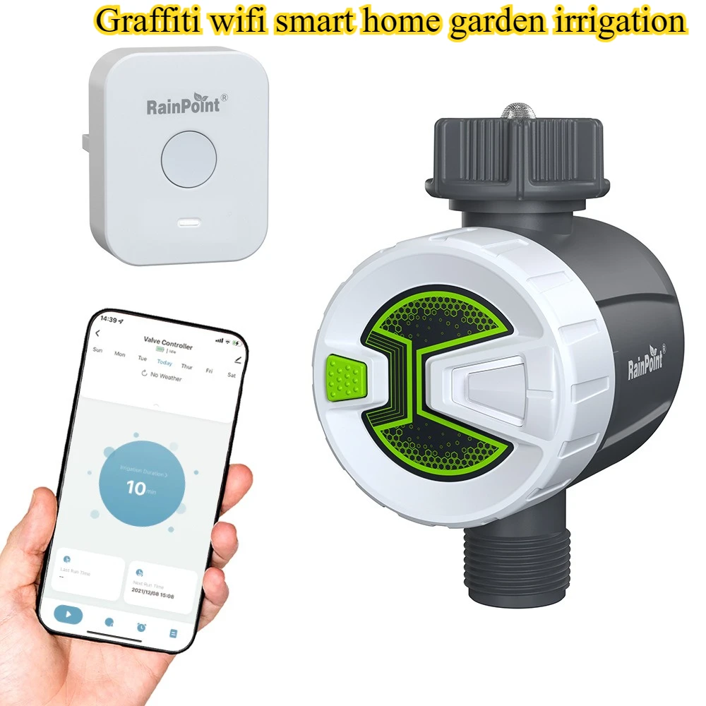Graffiti wifi smart home garden irrigation, regular automatic flower watering device Tool, setting time, mobile phone weather