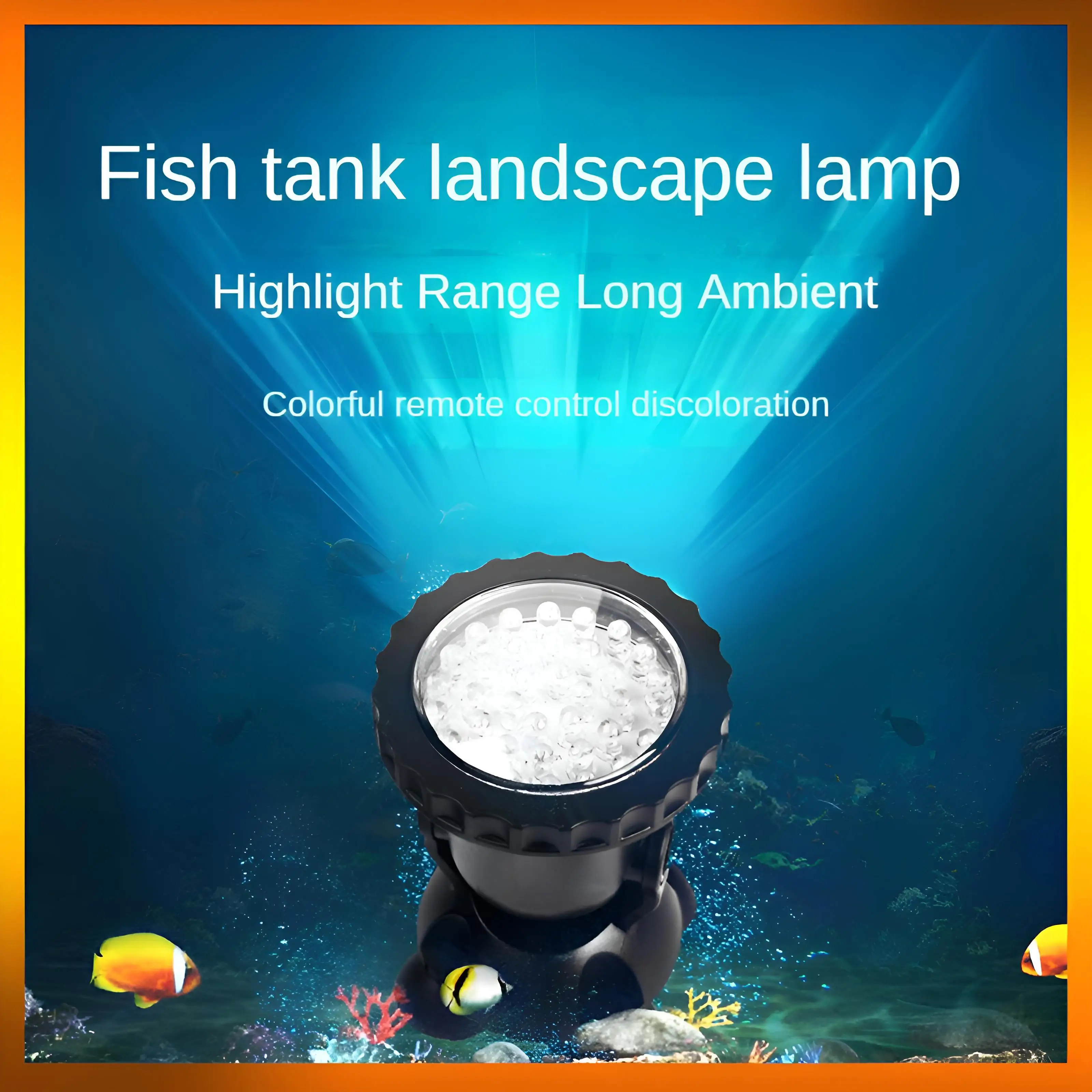 

LED Remote Control Spotlight for Aquarium, IP68 Waterproof, High Brightness Pond Light, Garden Underwater Lamp