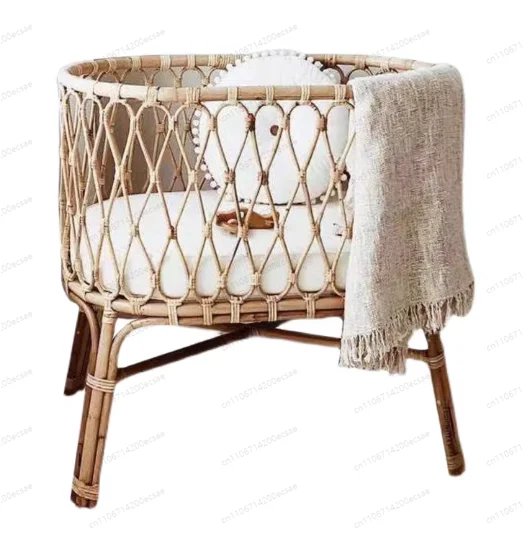 

Детская люлька из натурального ротанга; кроватка-люлька для младенцев из Китая