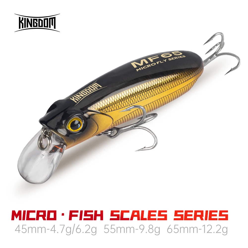 Kingdom Micro-señuelo de pesca Artificial, cebo duro de fundición larga, 4,7g, 6,2g, 9,8g, 45mm, 55mm, 65mm