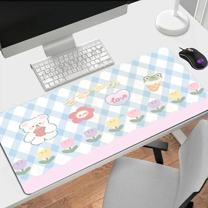 Kawaii Anime E-Sports Pc Mouse Pad Gamer tastiera del Computer tappetini da scrivania Home Office Decor accessori tappetini da gioco antiscivolo