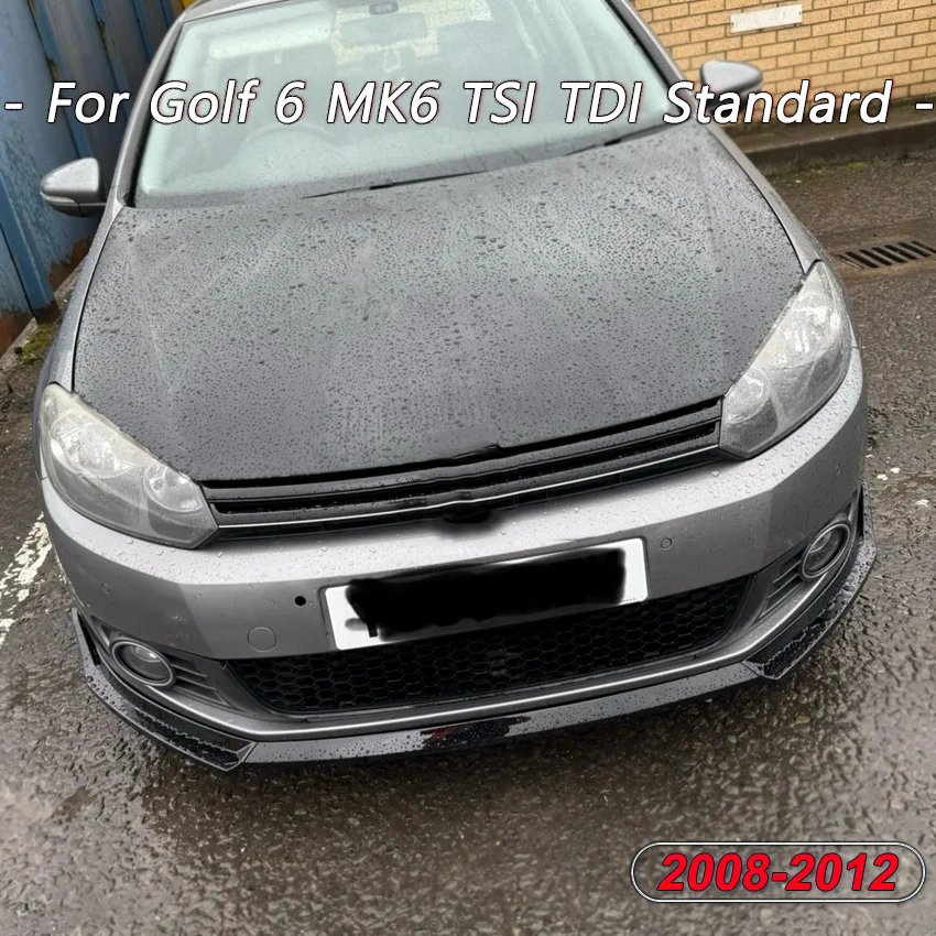 

Maxton Style для Golf 6 MK6 TSI TDI Standard 2008 2009 2010 2011 2012 Автомобильный передний бампер, разделитель губ, диффузор, спойлер, комплект кузова