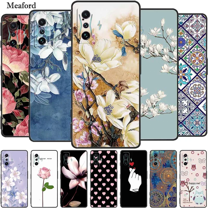 For Xiaomi Poco F4 GT Case 3D Flower TPU Emboss Soft Silicone Phone Back Cover For Xiaomi Poco F4 GT Fundas F 4 Shockproof Coque