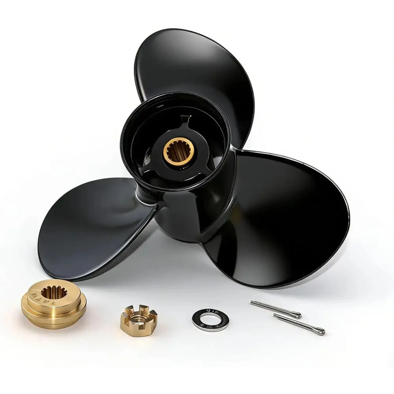 9.25x10 Outboard Propeller for Mercury Outboard Motos 9.9/15/20HP &Tohatsu Motos 9.9/12/15/18HP/20HP,NSM NSF MFS, 48-897752A11