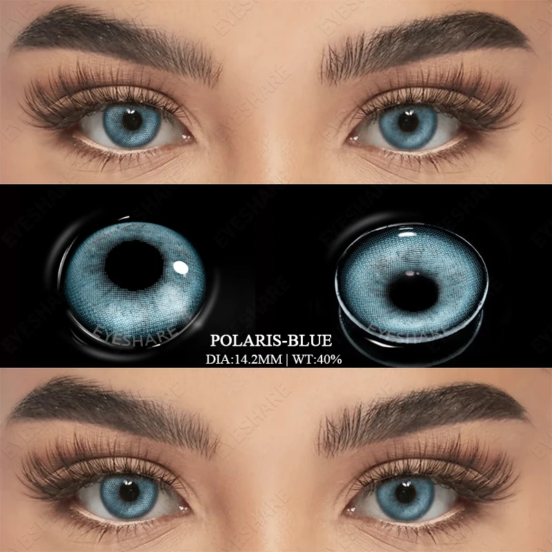 EYESHARE Natural Colored Contacts Lenses 2pcs Blue Contacts Beautful Pupils Color Contacts Yearly Makeup Green Eyes Contact Lens