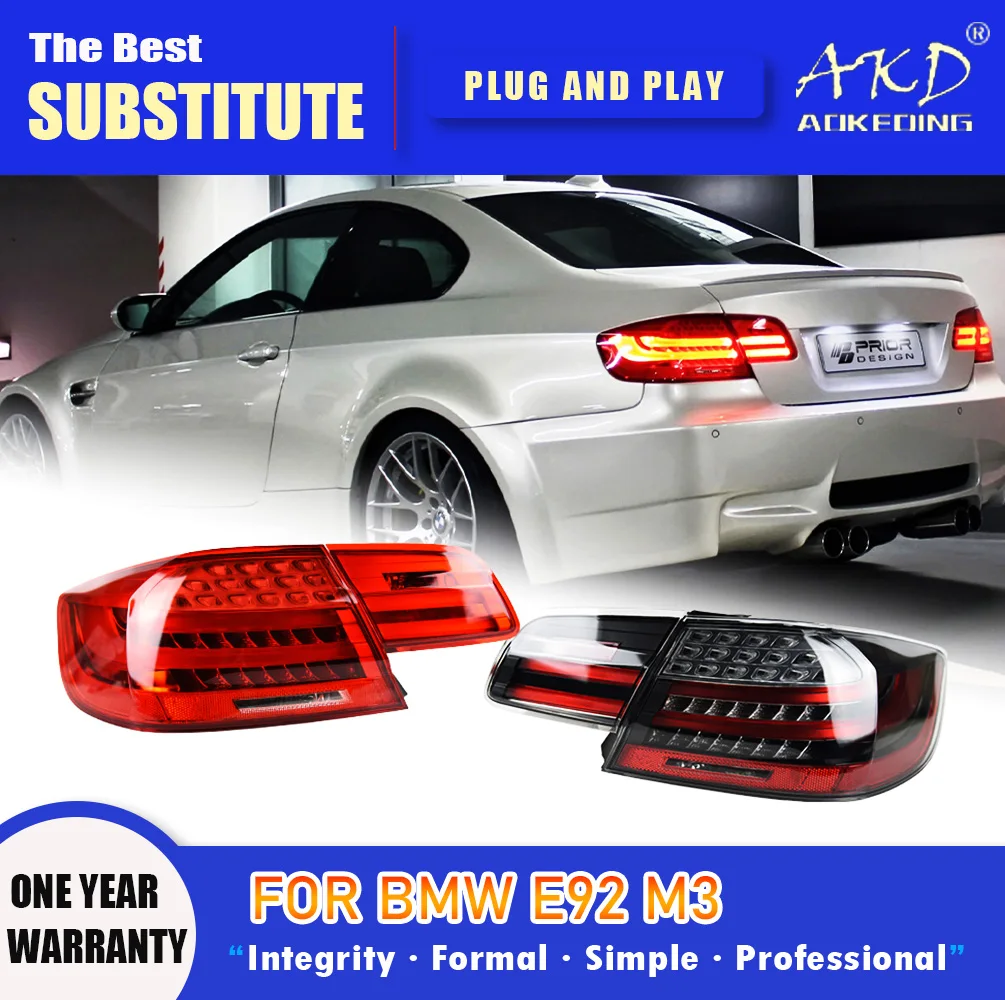 AKD Tail Lamp for  BMW M3 E92 LED Tail Light 2006-2013 335i 330i Rear Fog Brake Turn Signal Automotive Accessories