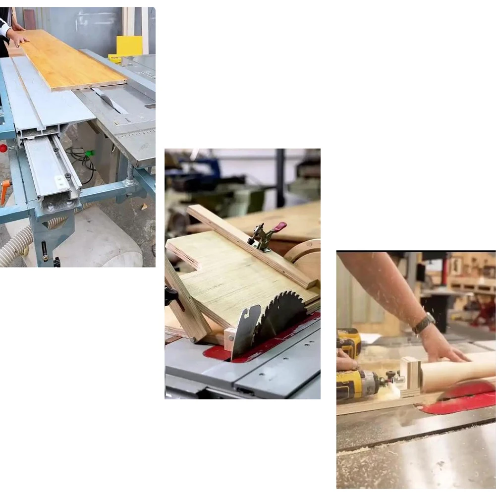 1 مجموعة رقيقة مزق تهزهز الجدول المنشار دليل السلامة الأسطوانة تحمل الجدول المنشار دليل راوتر الجدول سياج قطع سبائك الألومنيوم