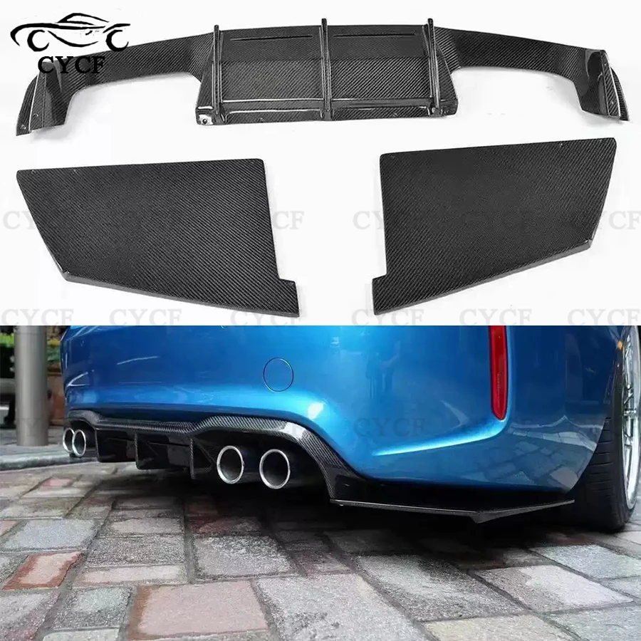 Carbon Fiber Rear Lip Diffuser For BMW M2 F87 M2C 2014-2021 MTC Style Competitive Back Bumper Hugger Spoiler