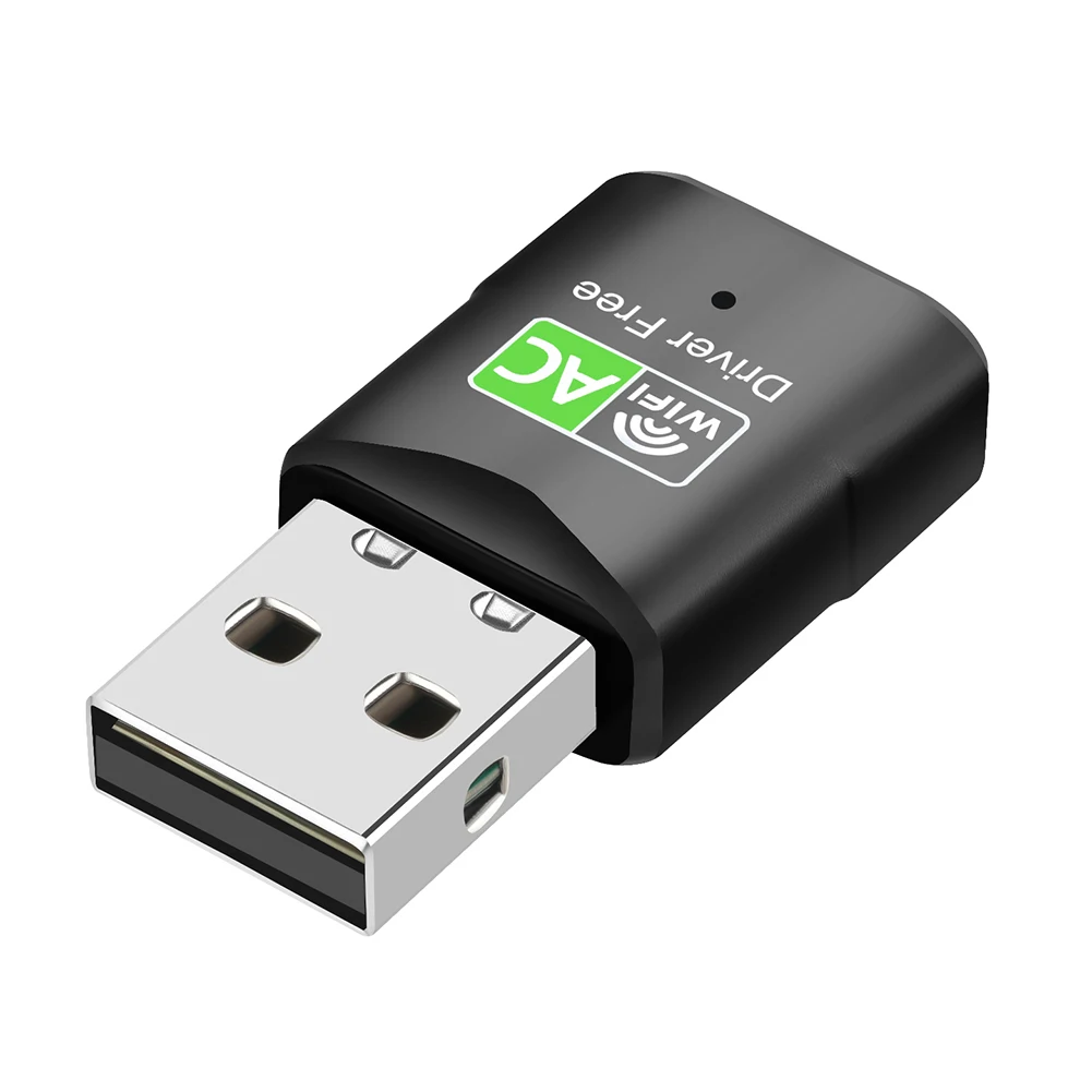 600M USB WiFi 어댑터 동글 플러그 앤 플레이 2.4GHz 5.8GHz 듀얼 밴드 WiFi 수신기 Windows Vista/XP/Win7/8/10/11 호환
