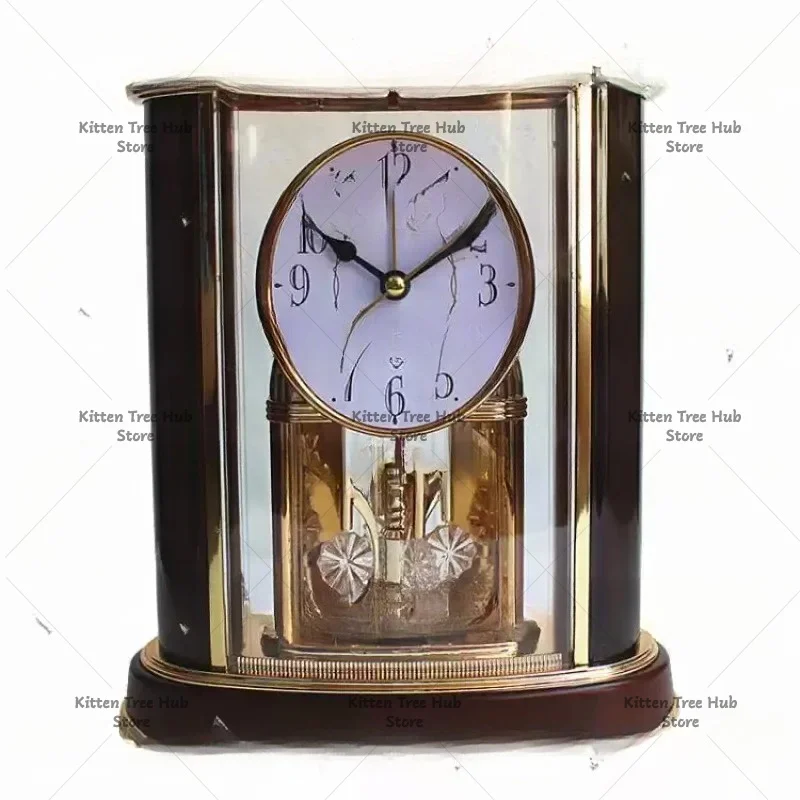Luxury Crystal Table Clock Vintage Silent Desk Clock Bedroom Bedside Living Room Home Decor Ornament