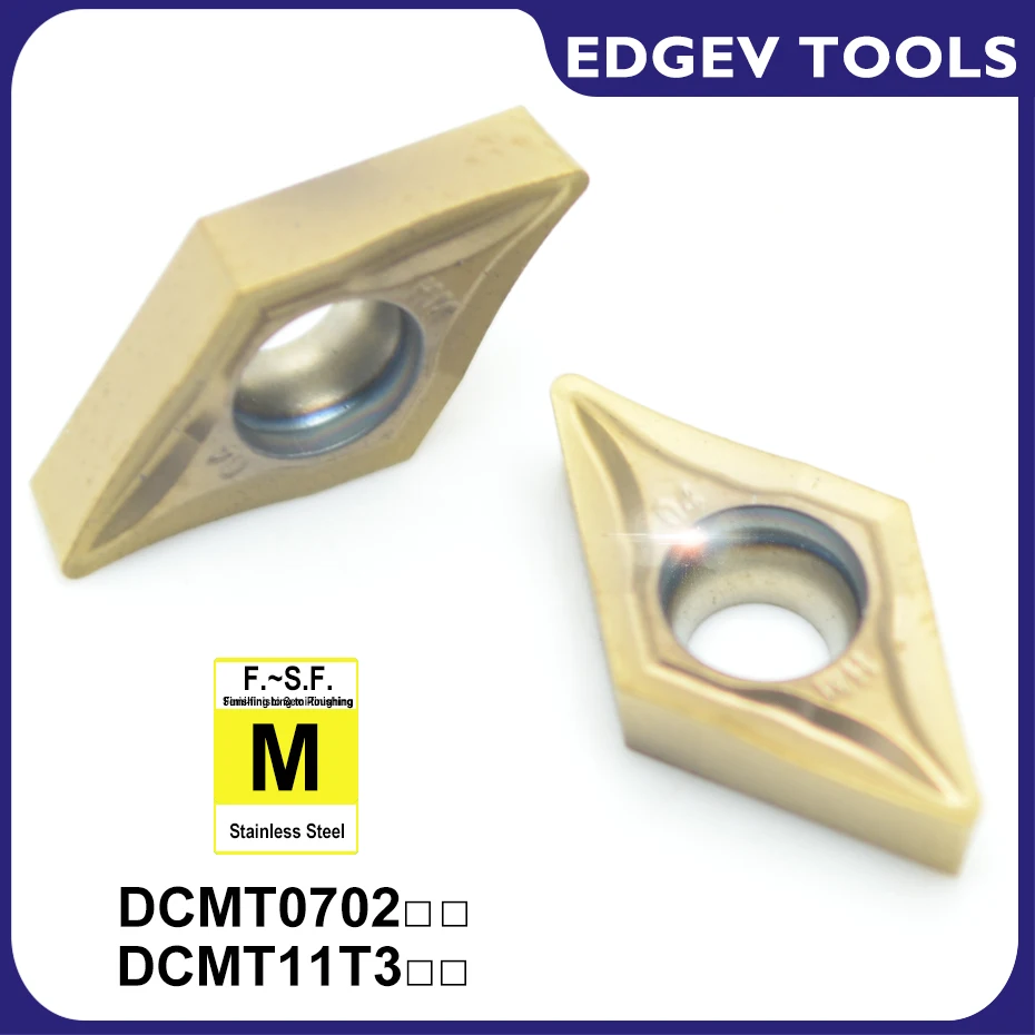 

EDGEV DCMT070202 DCMT070204 DCMT11T304 DCMT11T302 DCMT11T308 CNC Carbide Inserts Boring Turning Tools Blade Stainless Steel