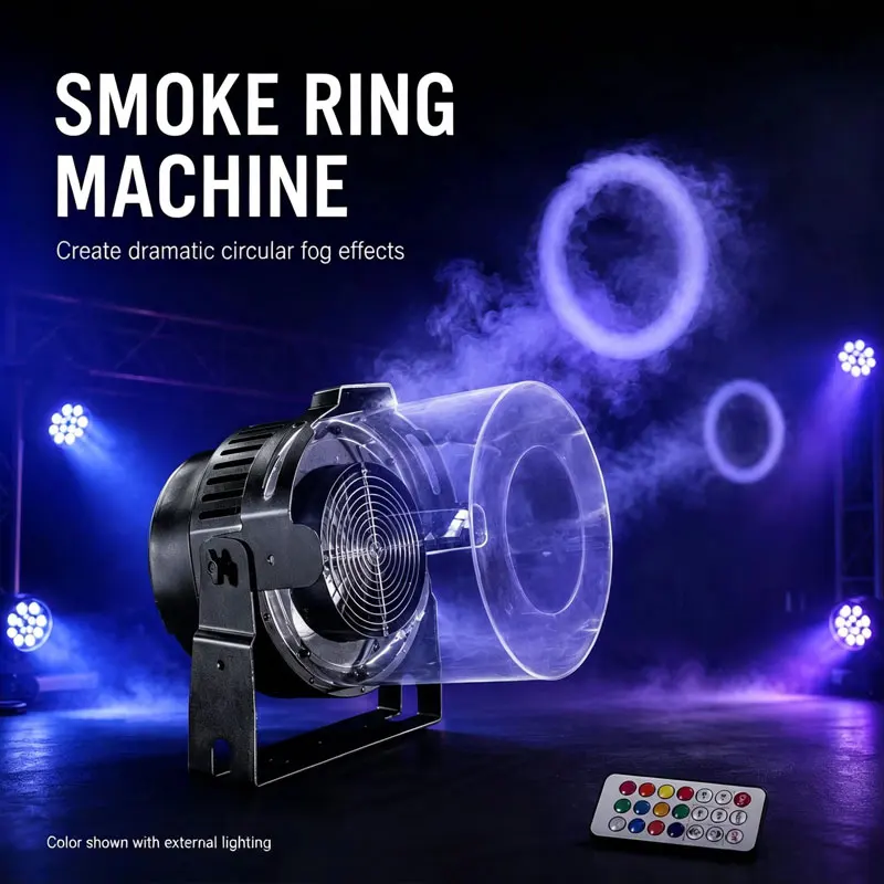 New Model 600W DMX/Remote Control Smoke Fog Machine for DJ Show Stage Event Special Effects Fog Smoke Ring Machine
