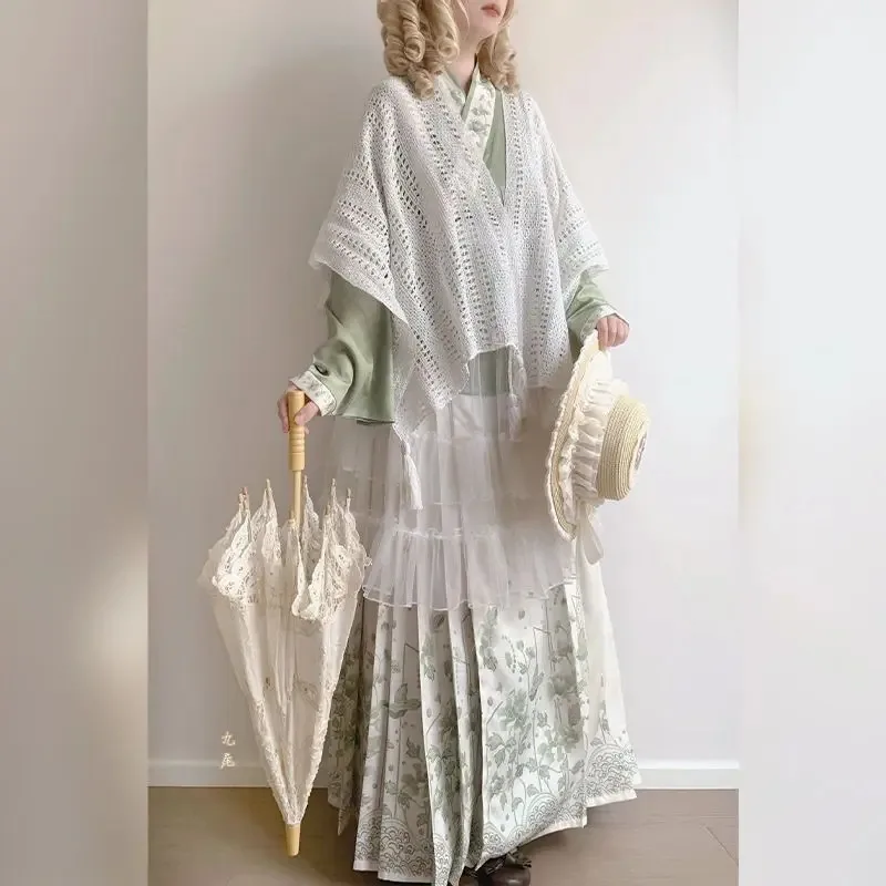 Oversized 10XL Hanfu Dress Women Chinese Ancient Hanfu Suits 4pcs Sets Cosplay Costume Pink & Blue Hanfu Dress Plus Size 5XL