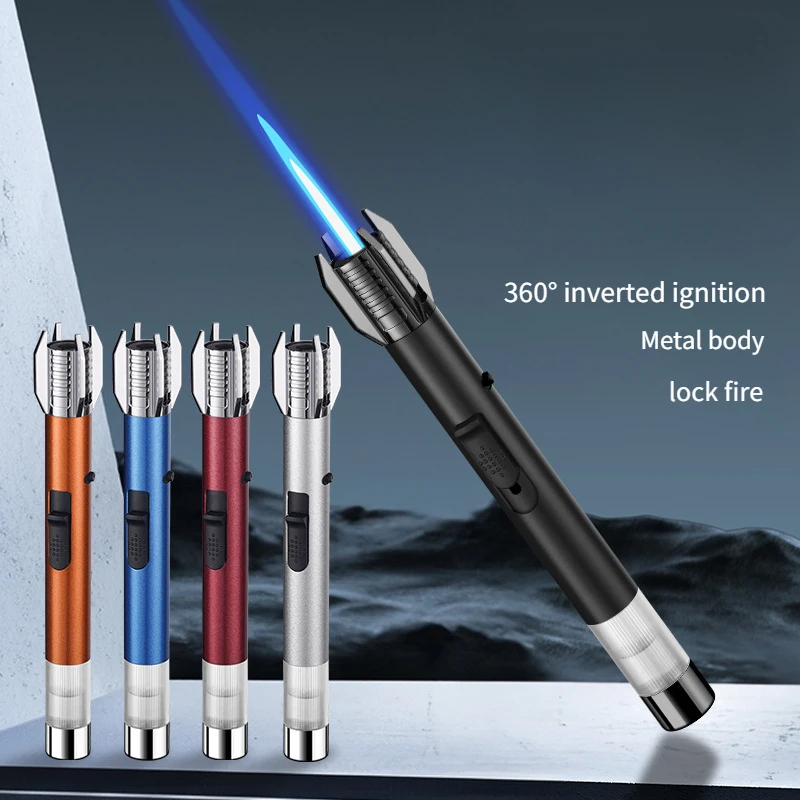 

New Black Warrior Lightsaber High Temperature Direct Blue Flame Flame Gun Inflatable Lighter Outdoor Barbecue Cigarette Igniter