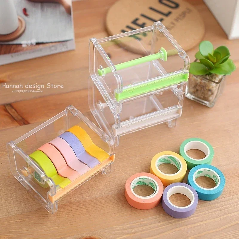 Stationery Masking Tape Cutter Tape Storage Organizer Cutter Office Tape Dispenser Office Supplies