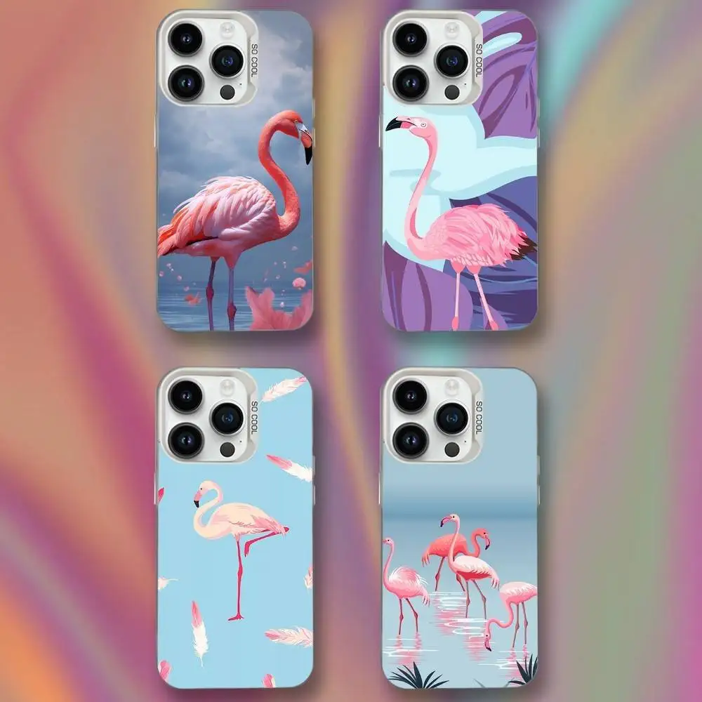 

Flamingo Artistics Phone Case For iPhone 16,15,14,13,12,11,Mini,Pro,SE,XS,MAX White Matte Shockproof Cover