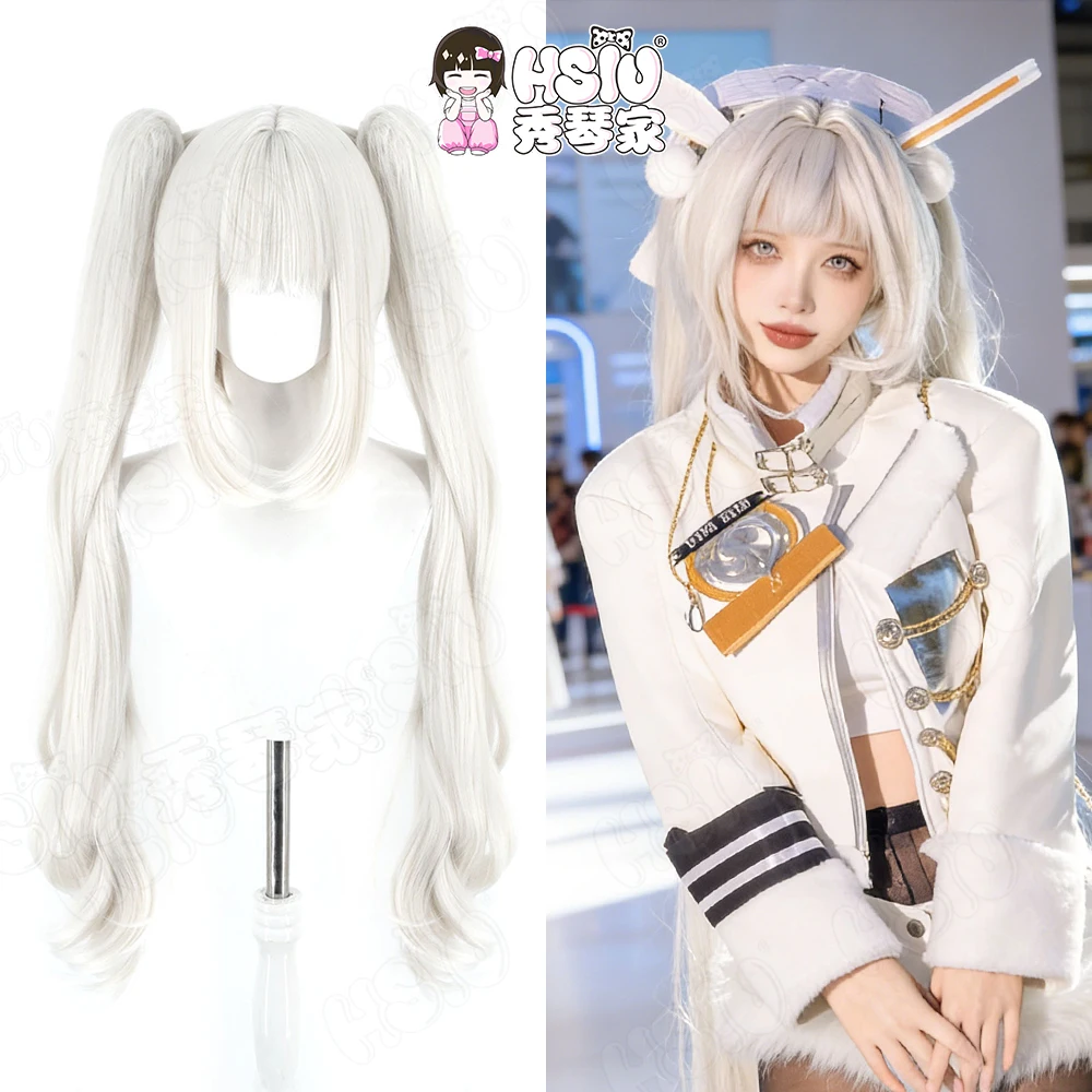 

Бланш ‌ Парик для косплея HSIU, розовые, желтые, длинные волосы, термостойкий парик + шапочка для парика, игра NIKKE, богиня победы, бархатный косплей