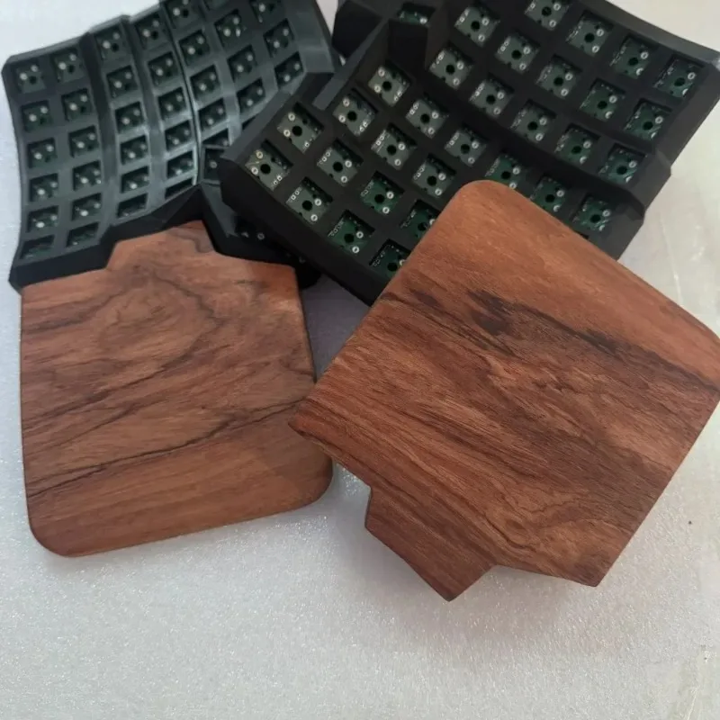 Dactyl Manuform Split Keyboard Kit 6x7 with Wooden Palm Rest Custom Wired Single-mode Welding Switch Mechanical Keyboard Gamer