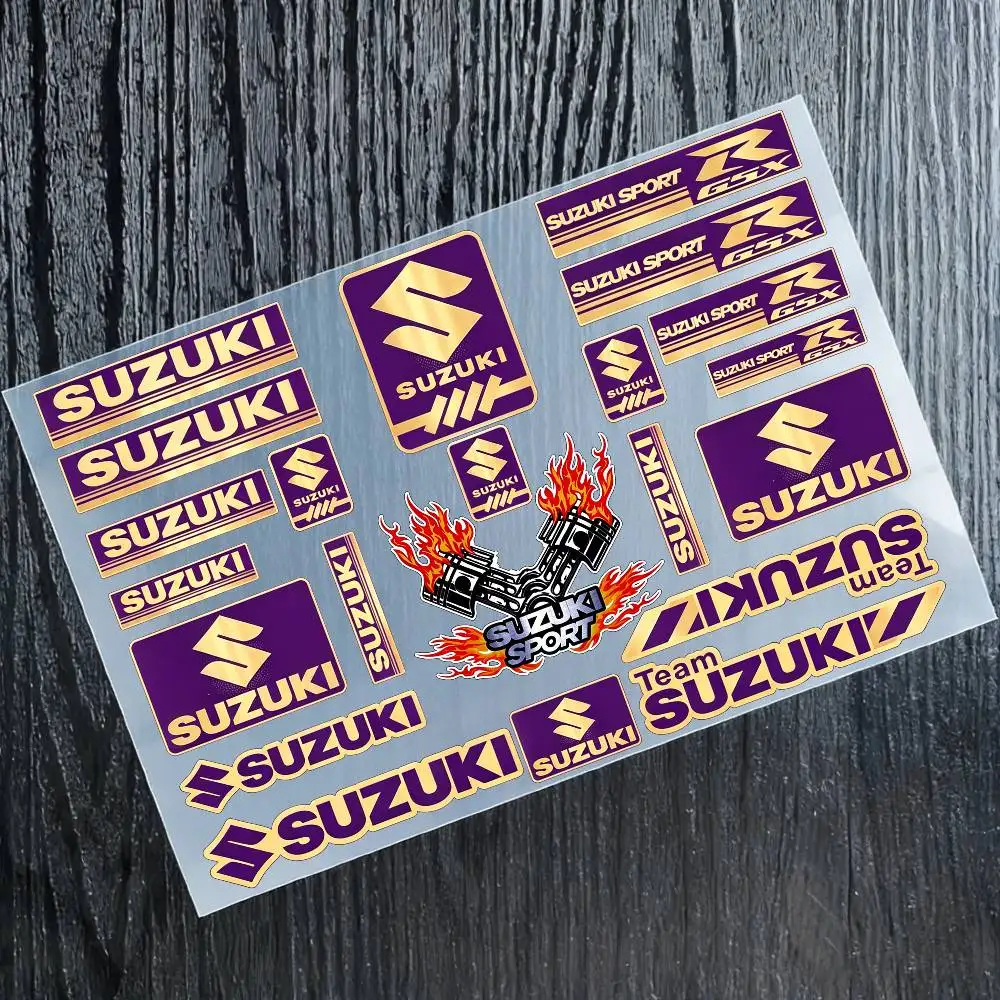 

For SUZUKI Waterproof Reflective Motorbike Stickers Easy Peel Removable Decals For Motorcycle Car