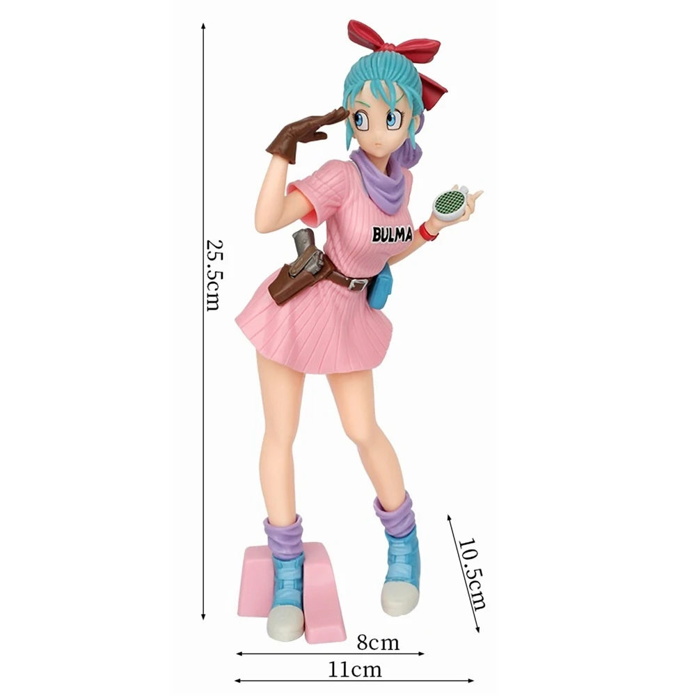 Figura de acción de Dragon Ball Z de 25cm, Bulma, PVC, estatua bonita, modelo, muñecos coleccionables, regalos de juguete