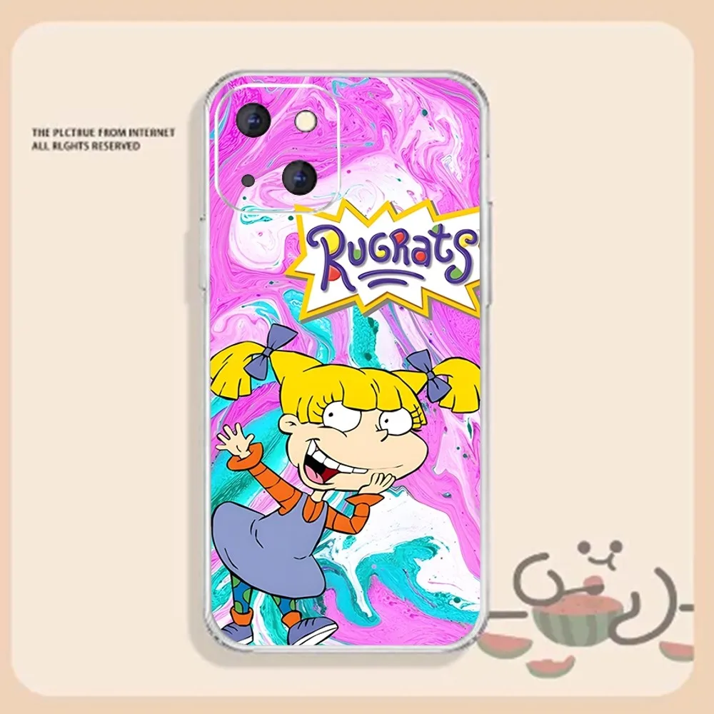 Cartoon Funny R-rugrats Phone Case For Iphone 15 11 13 14 Pro Max 7 8 Plus X Xr Xs Max Se2020 12mini Transparent Cover