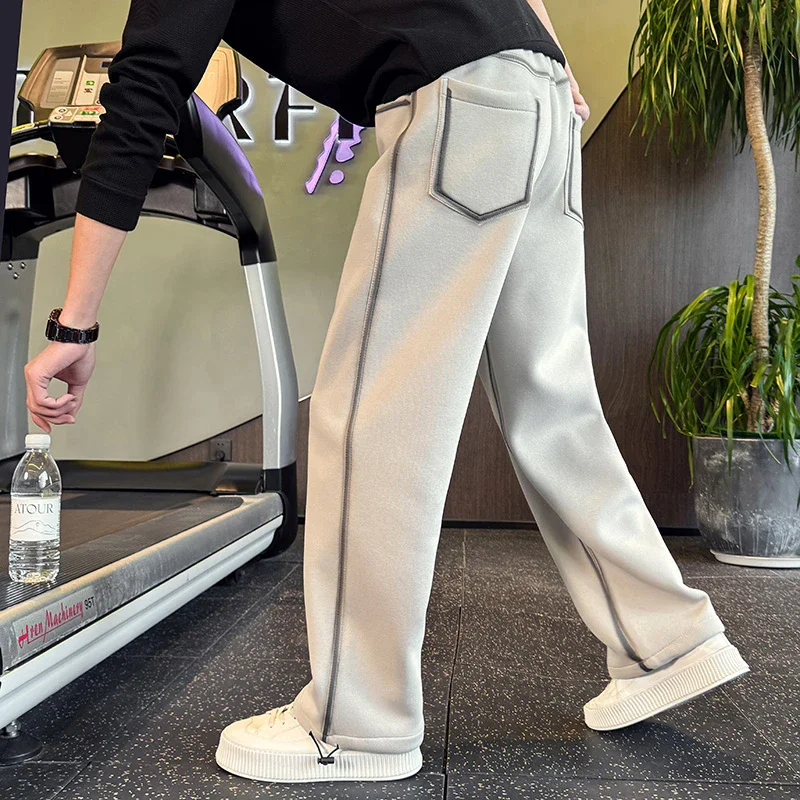 

Kazuki Kuraii, весенние повседневные брюки, мужские свободные брюки с высокой талией, прямые брюки, американские широкие брюки Sle Spor