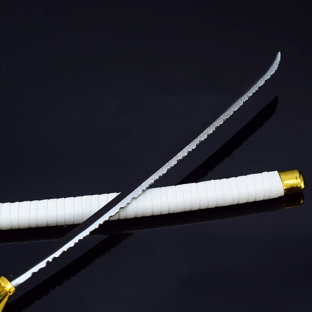 10 นิ้ว Mini Bleach Katana Ichigo ดาบนินจามีดเหล็กอะนิเมะ Bleach Kenpachi Katana ญี่ปุ่นขนาดจริง SAMURAI ดาบของเล่นของขวัญ