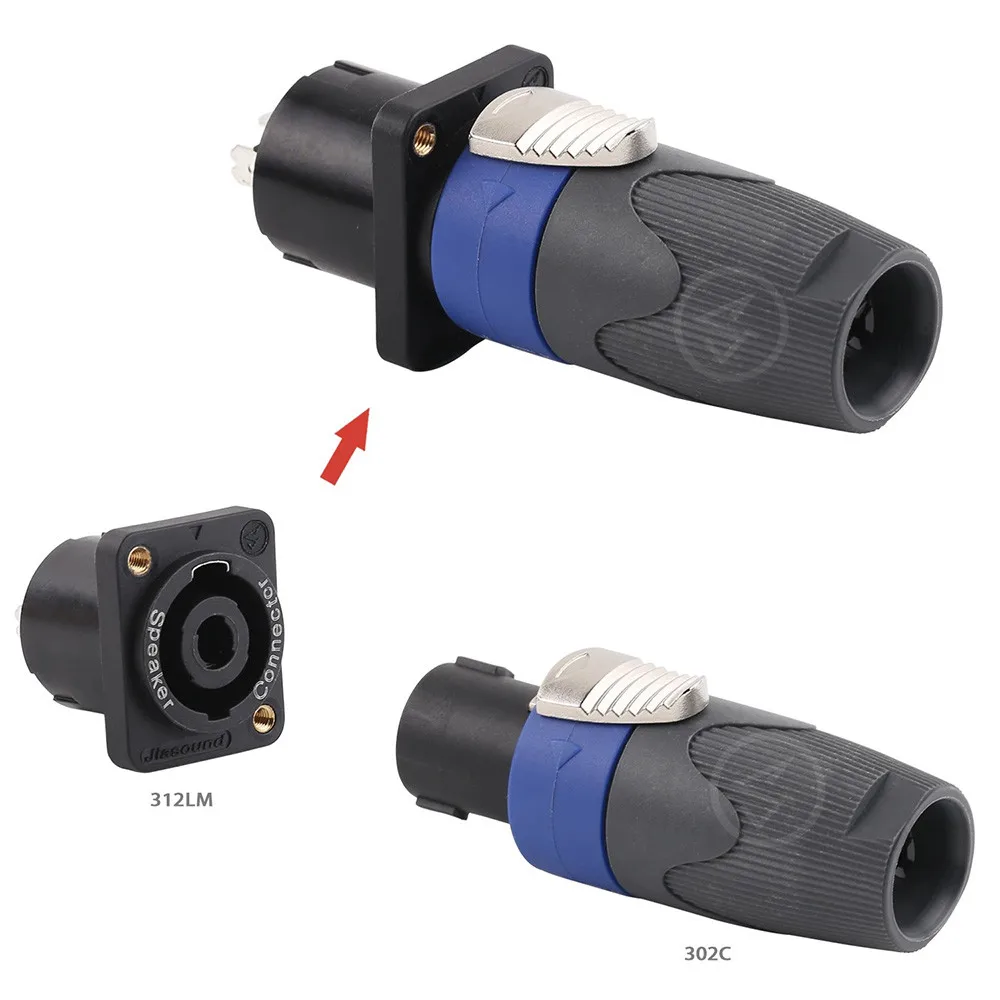 Jiasound All-copper Core High-end Four-core Professional Performance Speaker Connector 4-core Speaker Ohm Plug SpeakON