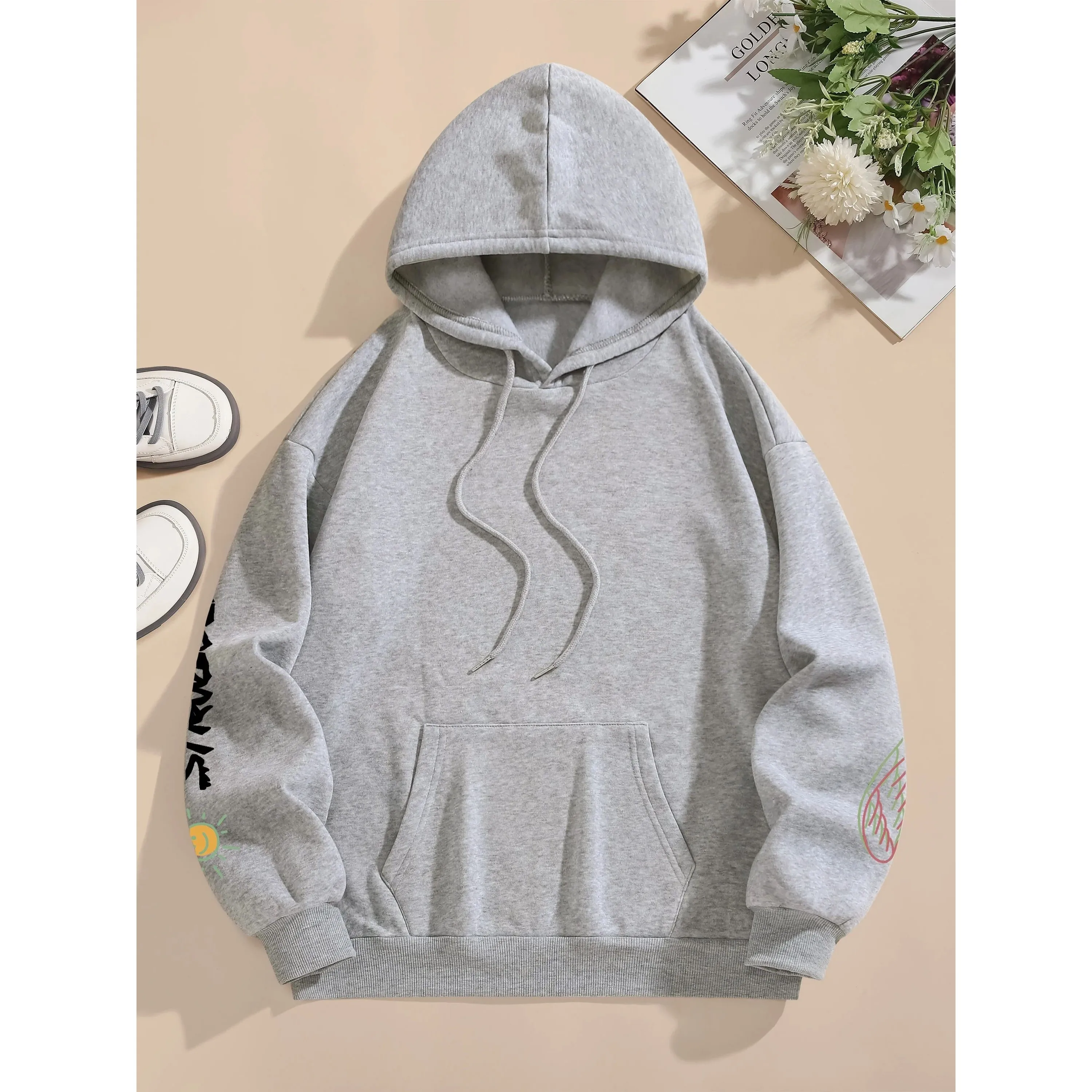 เสื้อสเวตเตอร์ผู้หญิงสไตล์สตรีทลายหมีพิมพ์ลายแฟชั่นลำลองสำหรับสุภาพสตรี ฤดูใบไม้ร่วง ปี 2024