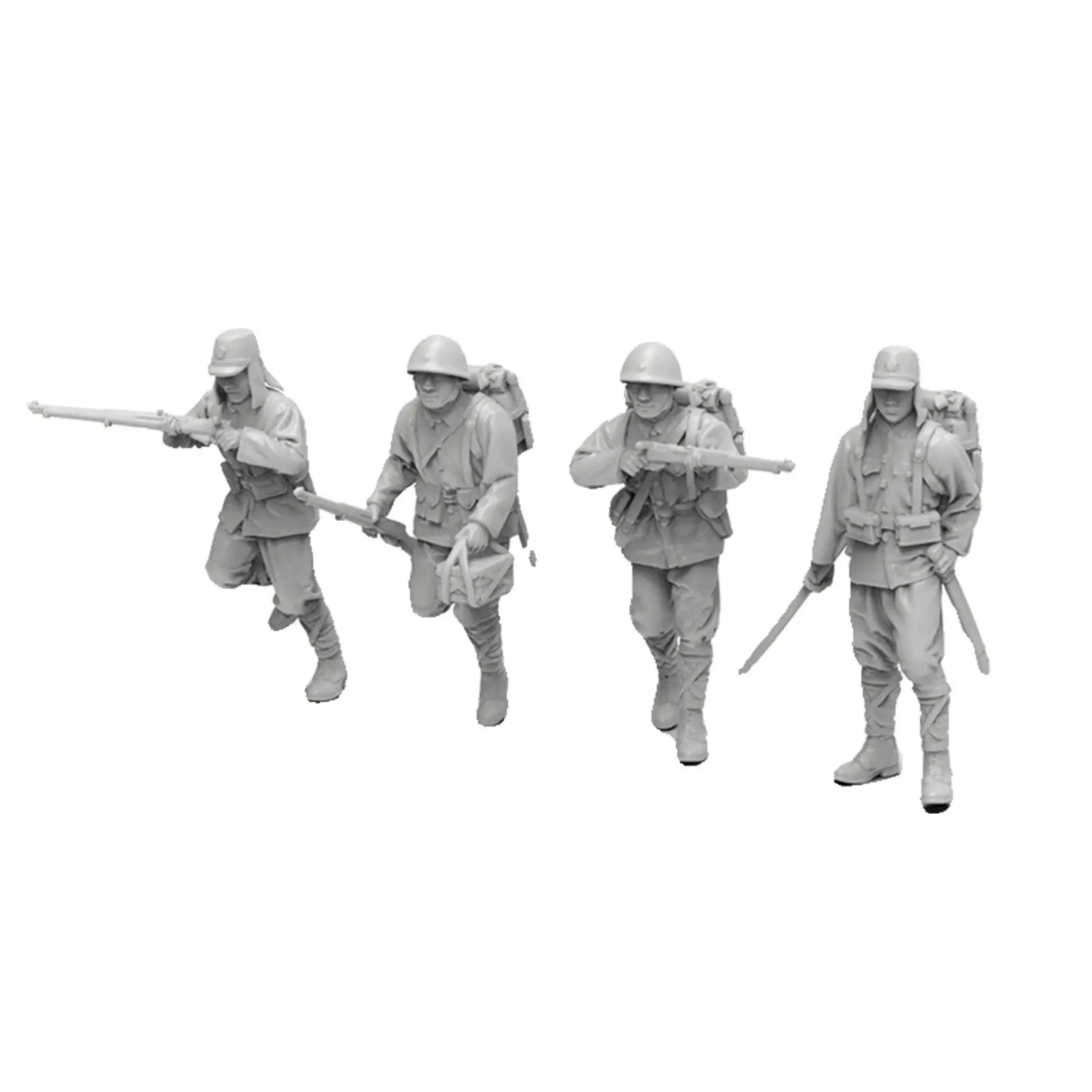 Resin Miniature Figures Unpainted DIY Crafts Unique Diorama People Figurines for Sandbox Scene Decor Collectibles Hobby