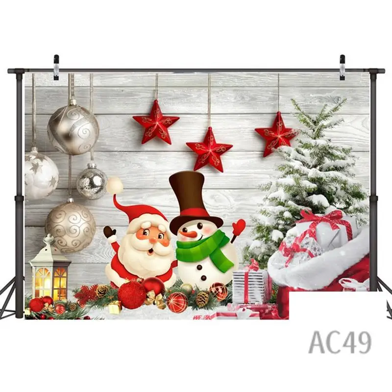

C9-210X150cm Christmas Background Cloth Snowflake Party Decor Holiday Children Photography Background Cloth