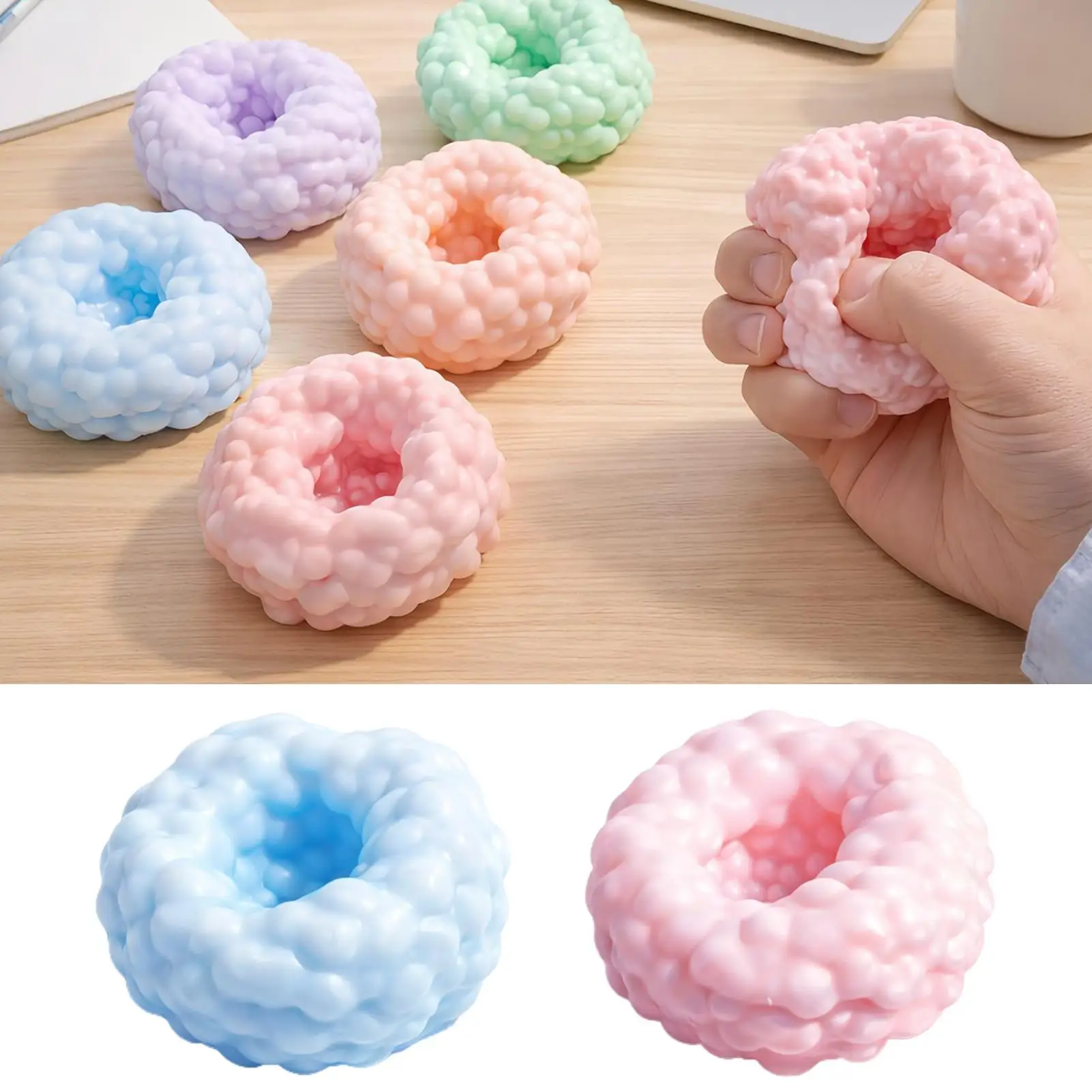 Crunchy Squishies Stress Ball Fidgets Toy Hand-Made Crafts Stress Anxiety Relief Balls Squeeze Toys For Kids Present