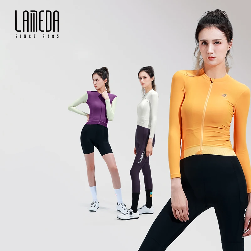 

LAMEDA Professional Cycling Jersey Women UPF50+ Tight Long Sleeves Quick-drying Breathable Road Bike Top Clothing