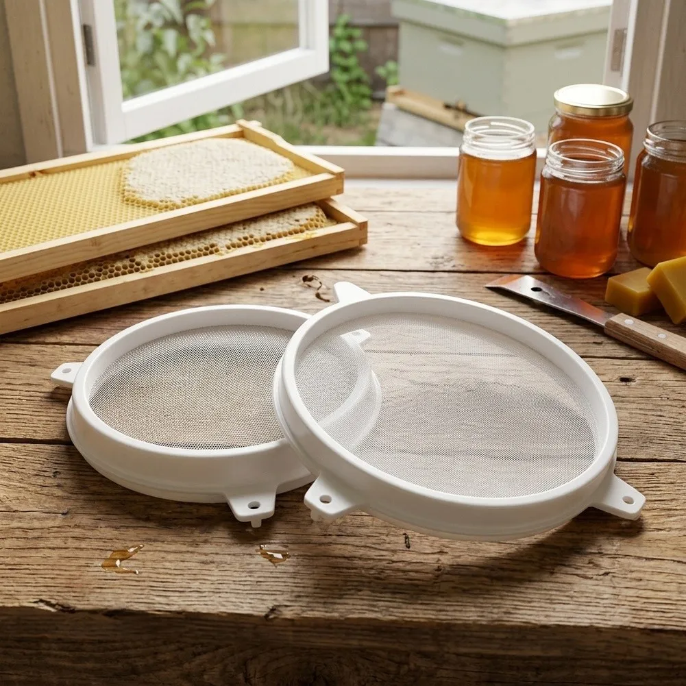 24 cm PP Honey Strainer with Dual Mesh Design - Optimized for Viscous Honey Flow and Minimal Clogging During Use