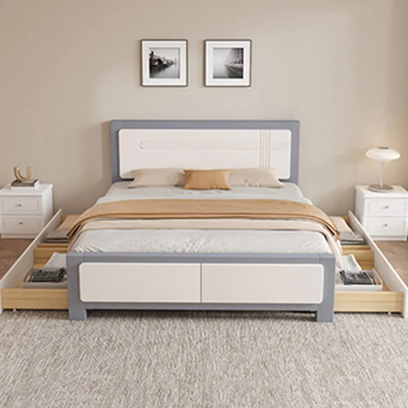 Double Modern Bed Luxury Bedroom Children Baby Floor Wooden Design Sleeping Mobile Bed Princess Muebles Lounge Suite Furniture