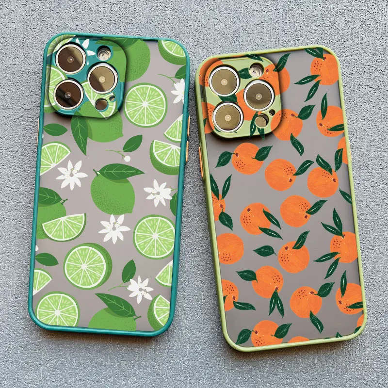 Casing ponsel buah musim panas, penutup belakang HP tahan guncangan untuk IPhone 12 11 14 13 15 16 Pro Max Mini X XR XS 7 8 Plus SE2 Strawberry Funda