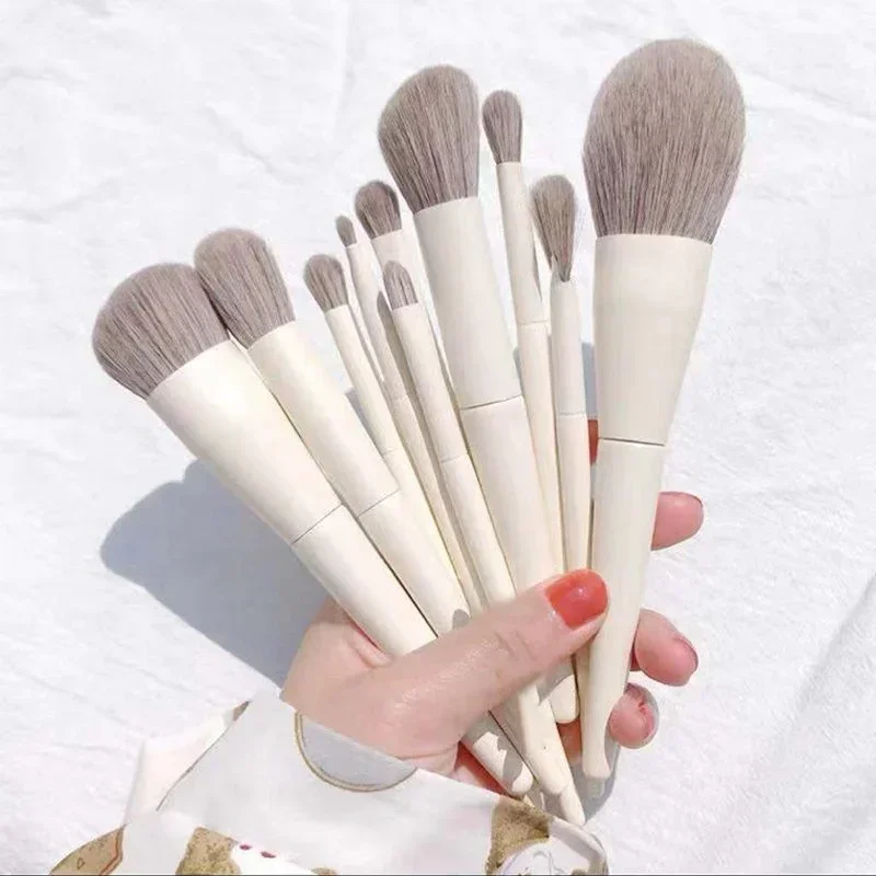 10 pennelli per trucco morbidi e soffici set ombretto fondotinta donna polvere cosmetica fard miscelazione pennello per trucco di bellezza