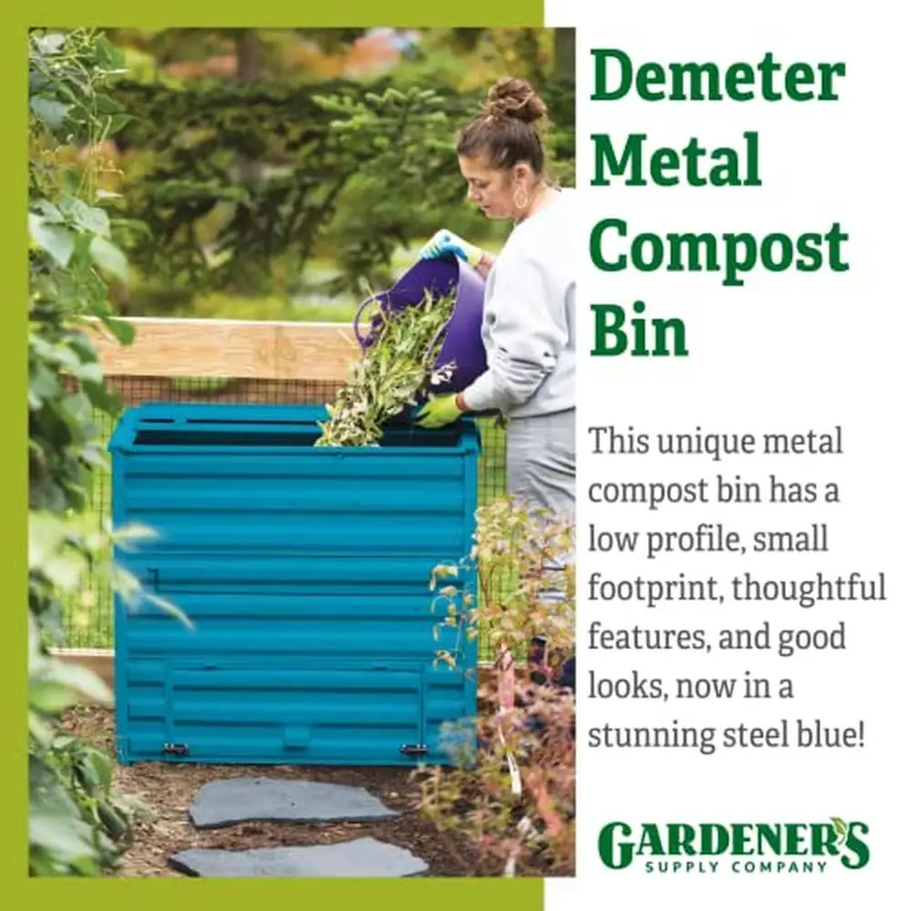 Metal Outdoor Compost Bin Weatherproof Steel 36